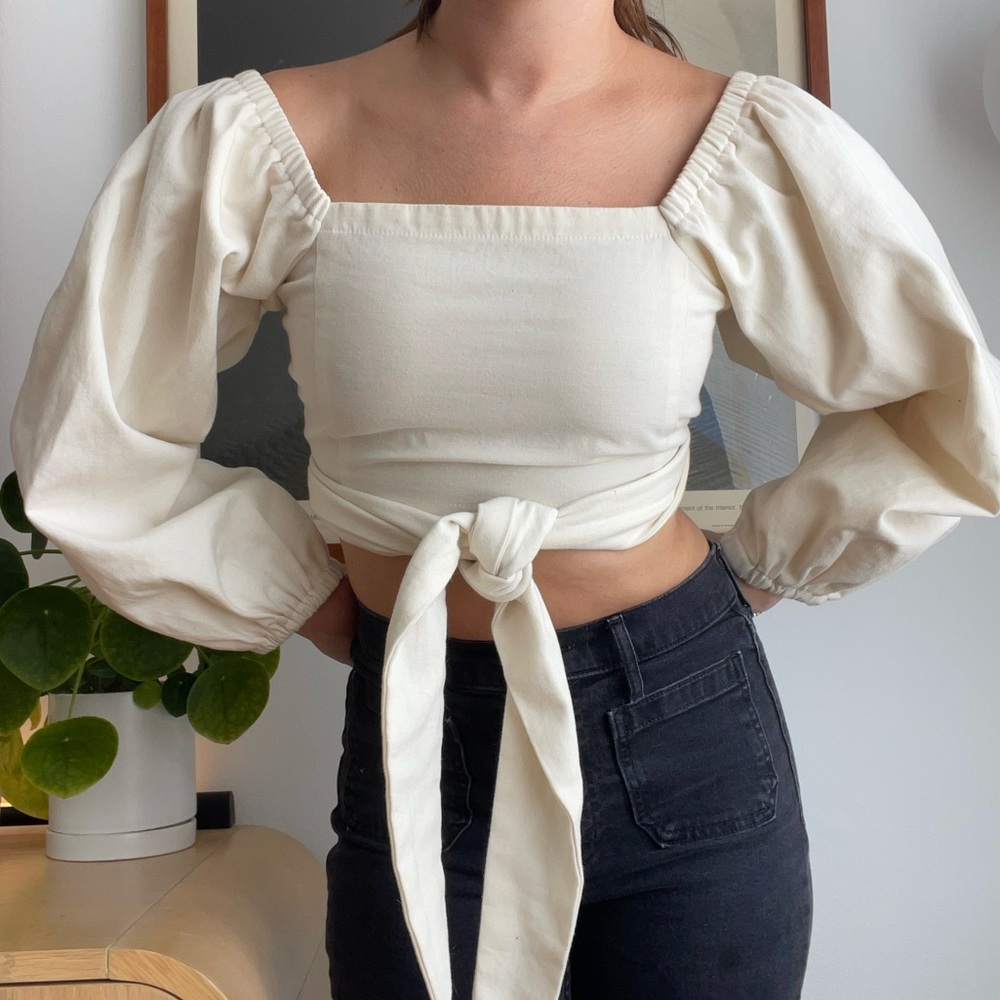Beautiful Wrap Crop Top 100% Cotton
